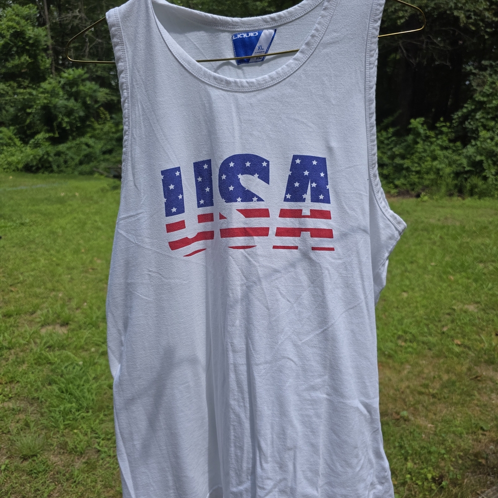 USA White Tank Top